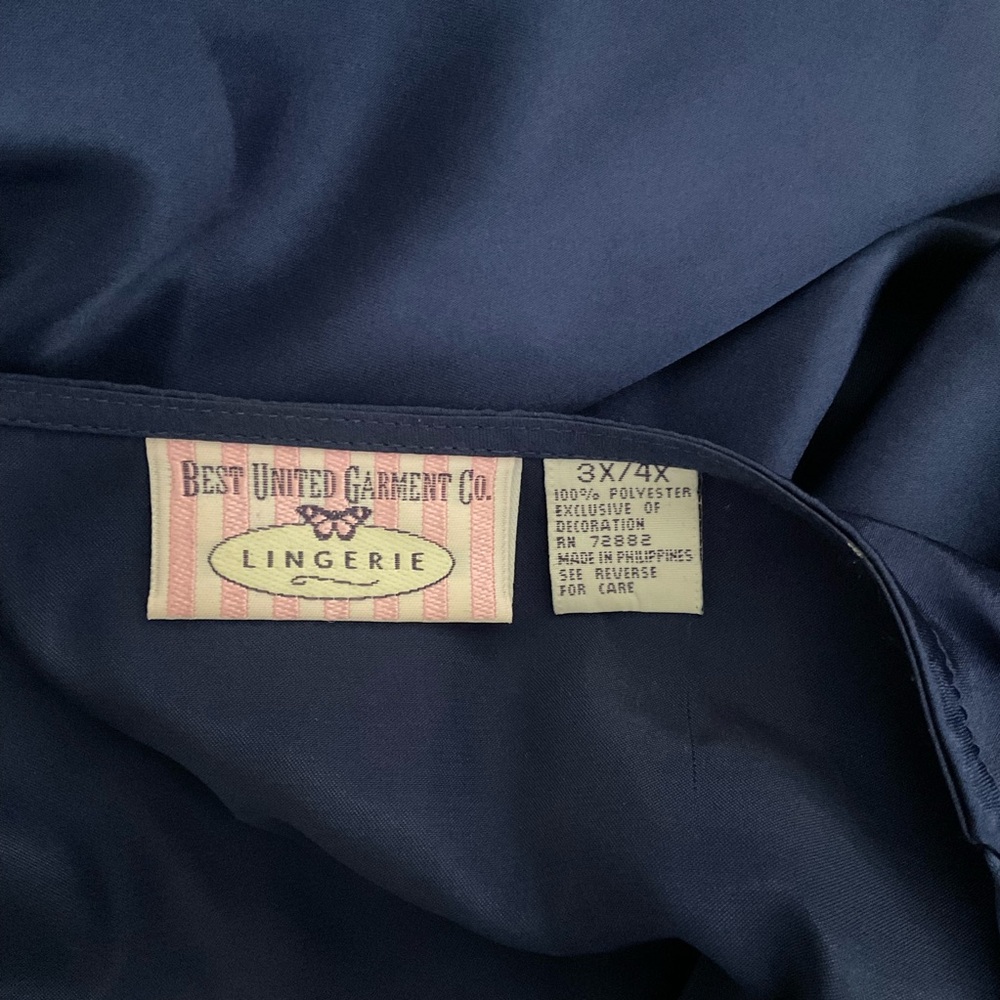 Navy Women's Nighttime Robe - Picture 4 of 4